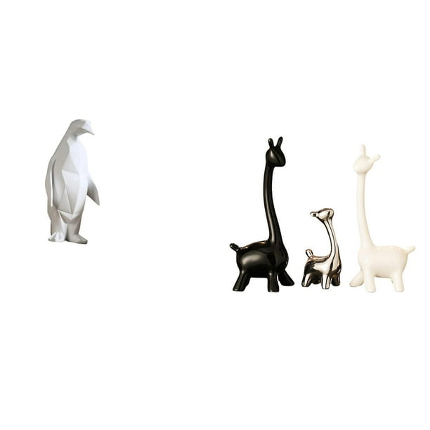 Escultura de pingüino,Escultura de pingüino para decoración nórdica del hogar,Estatua de alce y ciervo,Estatua de jirafa de cerámica,adorno moderno para decoración del hogar,Figuras de