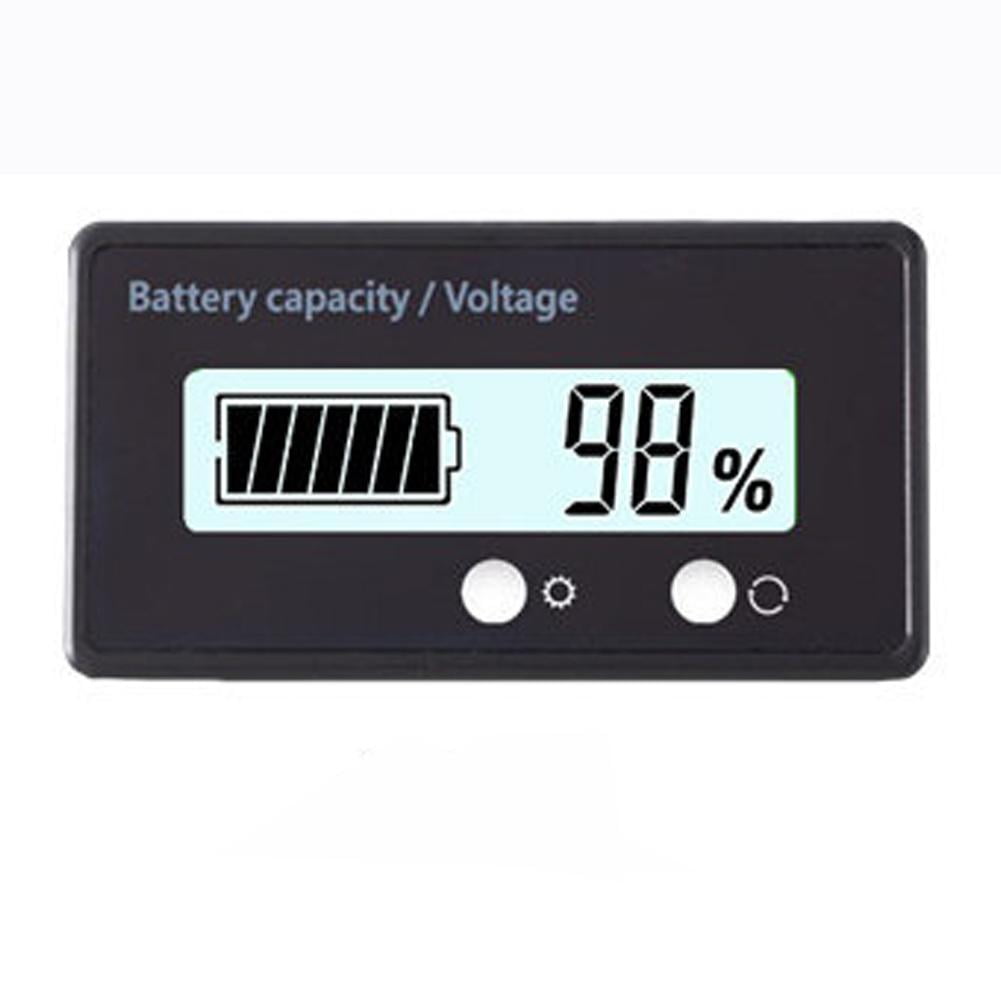 12V 24V LCD Battery Capacity Voltmeter Tester Indicator Car Lead-acid Lithium 