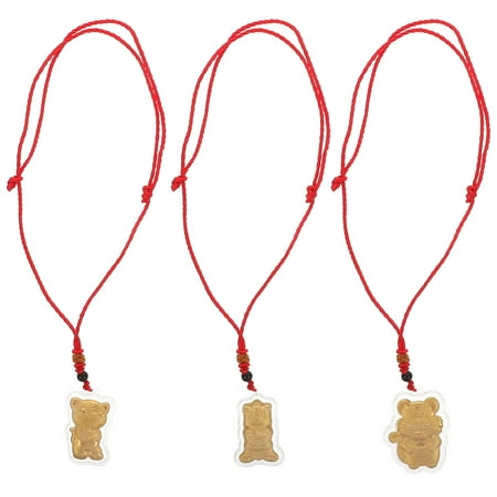 

3Pcs Exquisite Tiger Modeling Pendants Tiger Year Commemorative Pendants