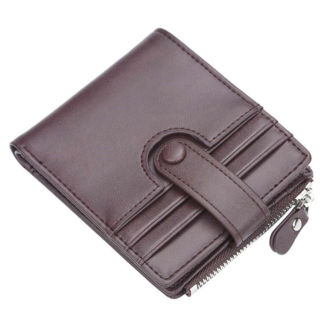 Soft Leather Credit Card Wallet for 15 Cards Brown 