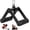 Black Double D, variant on Double D Row Handle LAT Pulldown Attachments, 1.3 Inch Diameter Big Comfort Rubber Grip V Bar Attachmentt for Cable Machine Home Gym Accessory