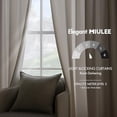 thumbnail image 5 of Velvet Curtains 96 inches - Luxury Curtains for Bedroom Living Room Thermal Insulated Super Soft Room Darkening Window Drapes Rod Pocket & Back Tab, Ivory, W52 x L96 inches, 2 Panels, 5 of 7