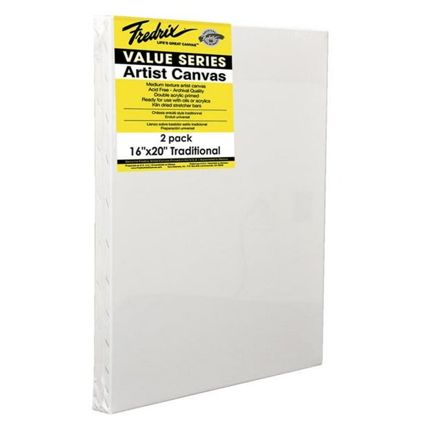 Tara Materials 1586248 18 x 24 in. Fredrix Value Series PreStretched