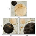 thumbnail image 3 of Furnster Framed Modern Abstract Canvas Wall Art Brown and Gold Decor Canvas Print Wall Art - 12"x12"x3, 3 of 15