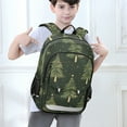 thumbnail image 6 of FORMRS Unisex School Backpack 17" Student Travel Bag with Laptop Compartment, Hand Drawn Christmas Trees, 6 of 7