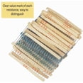 thumbnail image 4 of Kit de resistencias de 2600 piezas, 130 valores, 1% de resistencias surtidas, surtido de resistencias de película metálica con 1 Ohm-3M Ohm 1/4W con caja de almacenamiento para proyectos y, 4 of 7