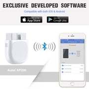 OBD2 Scanner Autel AP200, Bluetooth Code Reader with Full Systems Diagnoses and 19 Service Functions Car Diagnostic for iPhone & Android