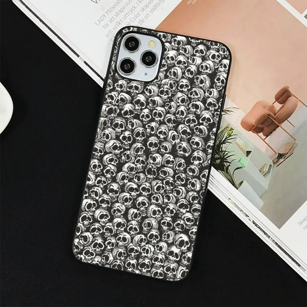 YNDFCNB-funda gótica con calavera para iphone, carcasa a la moda para iphone 13, 11, 12 pro, XS MAX, 8, 7, 6, 6S Plus, X, 5S, SE, 2020, XR