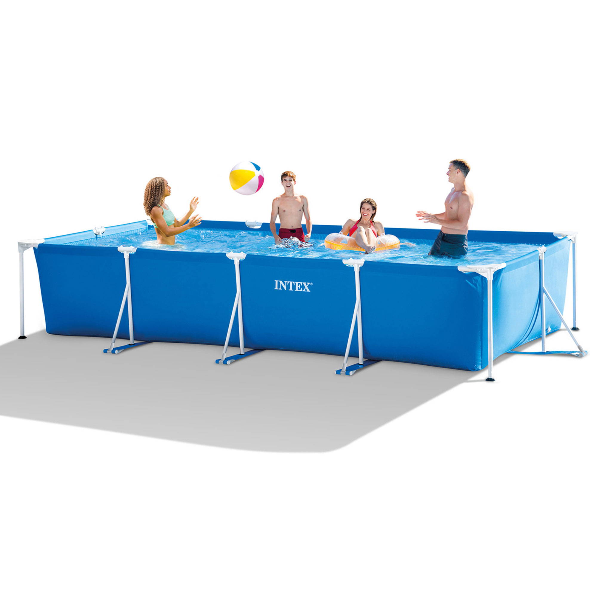 Intex 14.75' x 33" Rectangular Frame Above Ground Outdoor Swimming Pool - image 2 of 12