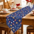thumbnail image 2 of Baseball Sports Table Runner Linen Burlap Table Runner 120 Inches Long Modern Classic American Balls Blue Dresser Scarves for Kitchen Island Coffee Dining Room Party Wedding Holiday Decor 13"x120", 2 of 8