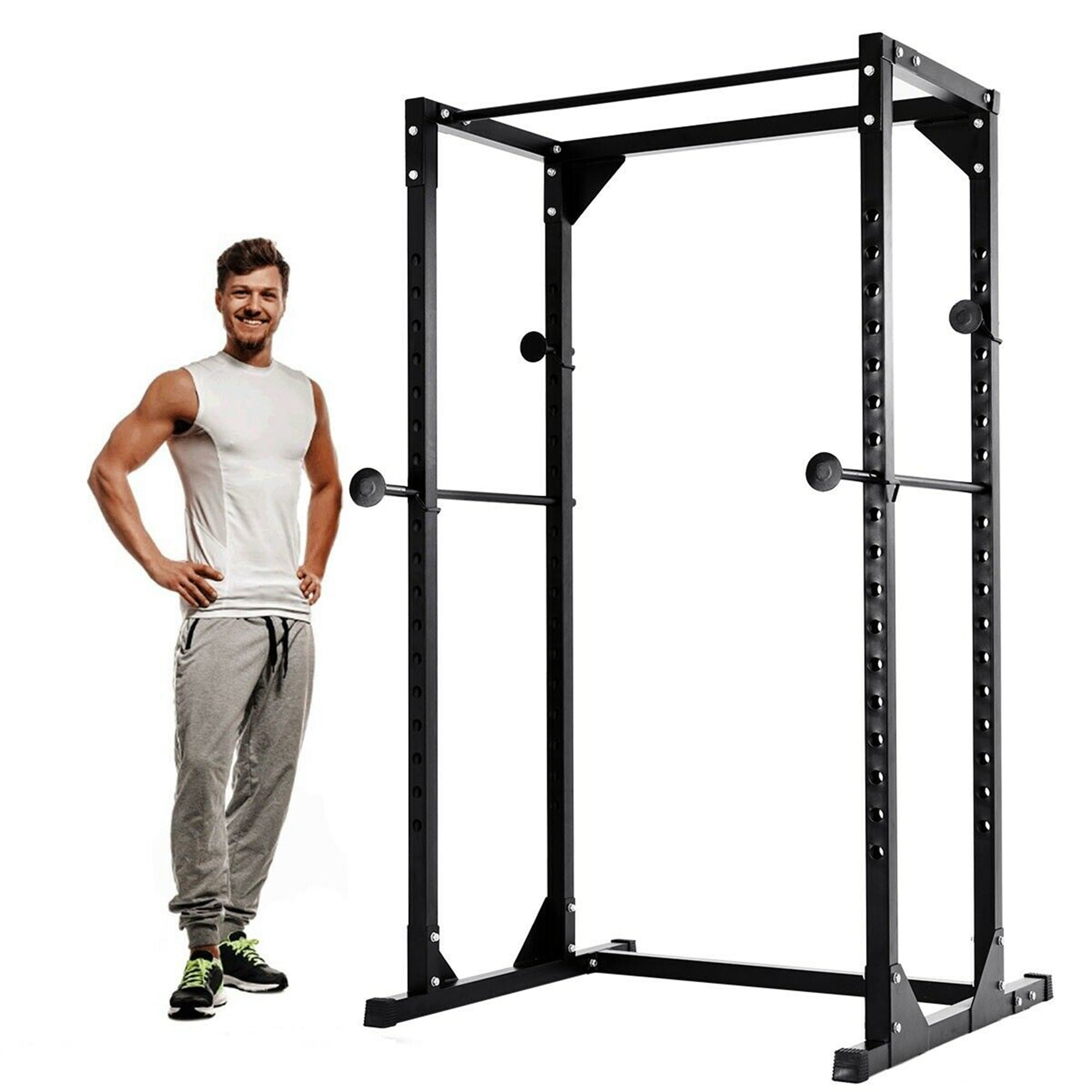 Costway Adjustable Dumbbell Rack Cage Chin up Squat Stand Fitness Strength Traning Gym