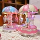 thumbnail image 3 of WORGEOUS Luxury Carousel Music Box 3 caballos rotar la luz LED Rotación luminosa (rosa), 3 of 7
