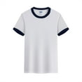 thumbnail image 4 of Little Boys Color Block Short Sleeve Crewneck T Shirts Tops Dark Blue,8-9T, 4 of 9