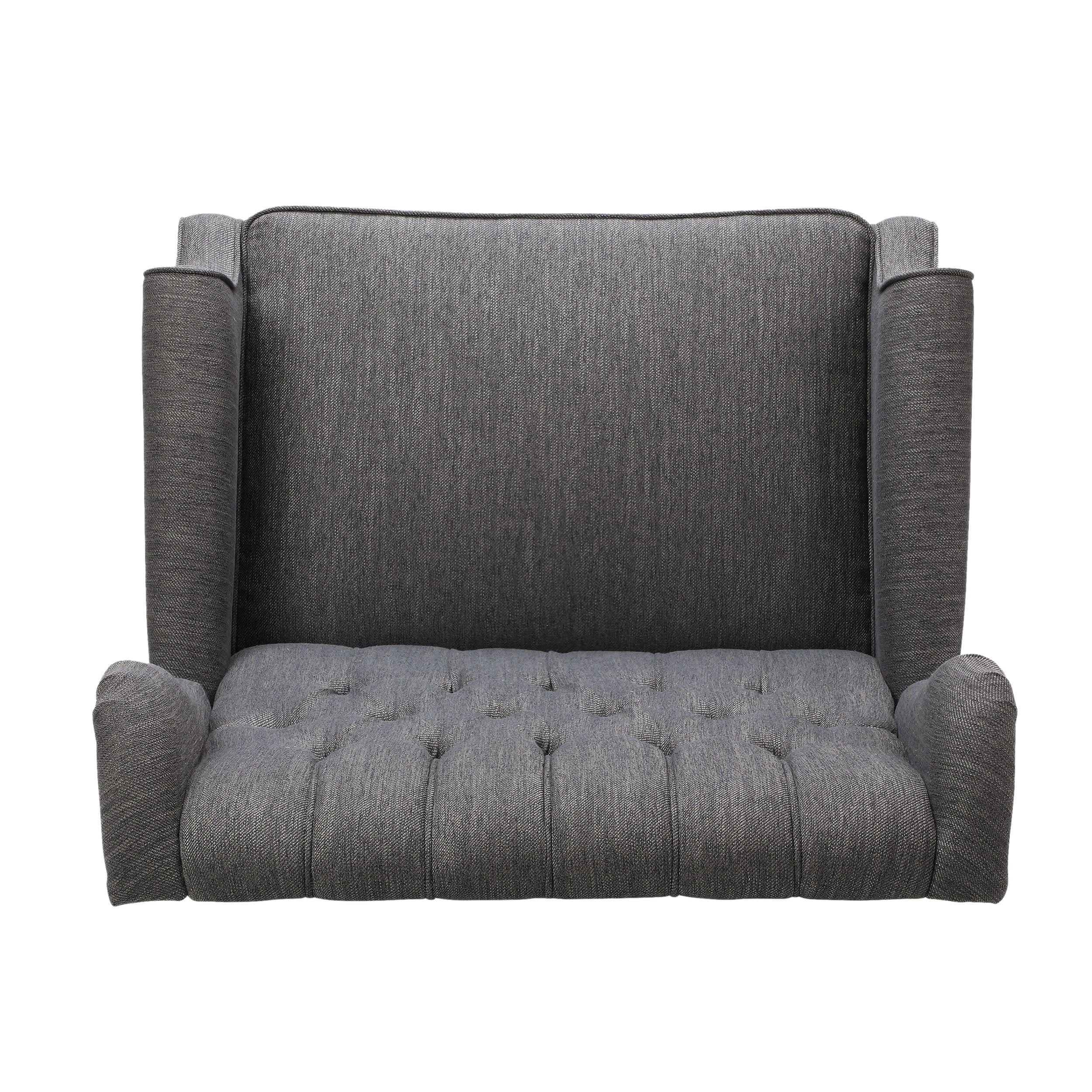 Noble House Khalid Oversized Fabric Push Back Recliner, Gray
