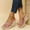 Pink, variant on GERsome Womens Platform Espadrilles Slip On Wedge Sandals Open Toe Slides Shoes