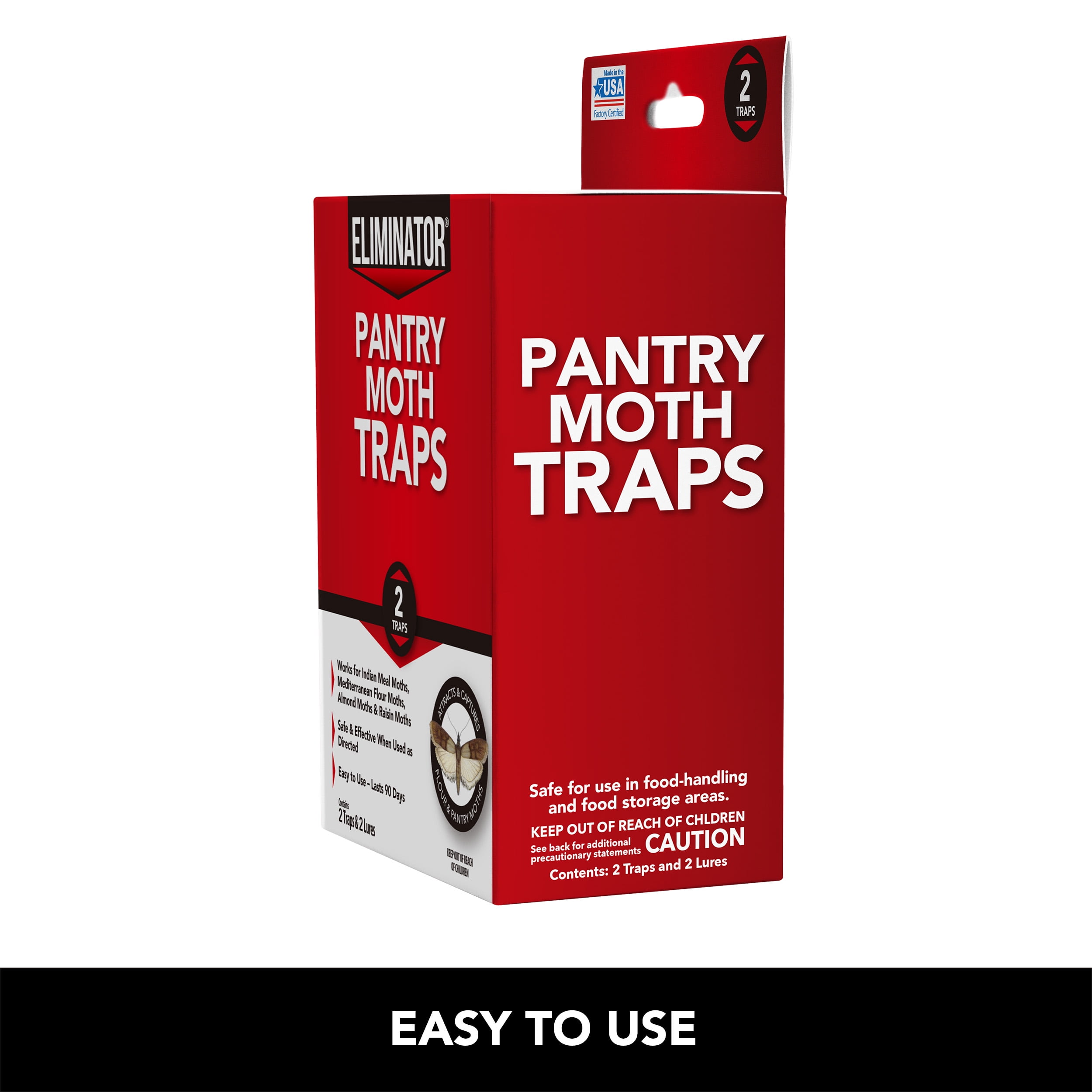 (3 Pack) Eliminator Pantry Moth Traps, Pheromone Moth Traps, 2 Pack