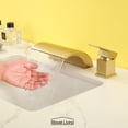 thumbnail image 2 of 8 in. Widespread Single Handle Bathroom Faucet with cUPC Hose in Brushed Gold, 2 of 9