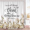 thumbnail image 4 of Brown Eucalyptus Shower Curtain,Rustic Farmhouse Leaves on Vintage Wood Boards Bath Curtain,Waterproof Washable Fabric Shower Curtains for Bathroom,Inspirational Quote Curtain Set With Hooks 70X70in, 4 of 7