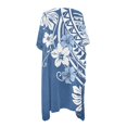 thumbnail image 2 of HELLHERO Polyester Bathing Suit Cover Up for Beach Kimono Free Size Long Kimono Swimsuit Cover Up Blue Floral, 2 of 6