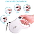 thumbnail image 4 of HAHDAXIA Twoear Retractable Dog Leash for Small Dogs Up to 26lbs, 16ft Heavy Duty Pet Walking Leash with Dispenser and Poop Bags | Tangle Free | Reflective Nylon Tape | Anti-Slip Handle, 4 of 6
