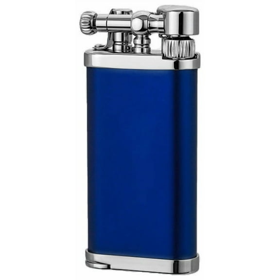 Old Boy IM Corona Butane Pipe Lighter 90 Degree Adj Soft Flame Blue Chrome 1205