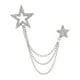 thumbnail image 4 of Broche De 3 Estrellas Para Boda, Broche Para Colgar, Cadena, Joyería, Broche Para Traje Con Cadena, 4 of 8