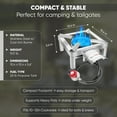 thumbnail image 3 of GasOne High Pressure Single Propane Stainless Steel Burner - Outdoor Cooking with Heat Shield and Guard – Propane Burner Head for Camping, Tailgating, Seafood Boil, Home Brewing - Patent Pending, 3 of 7