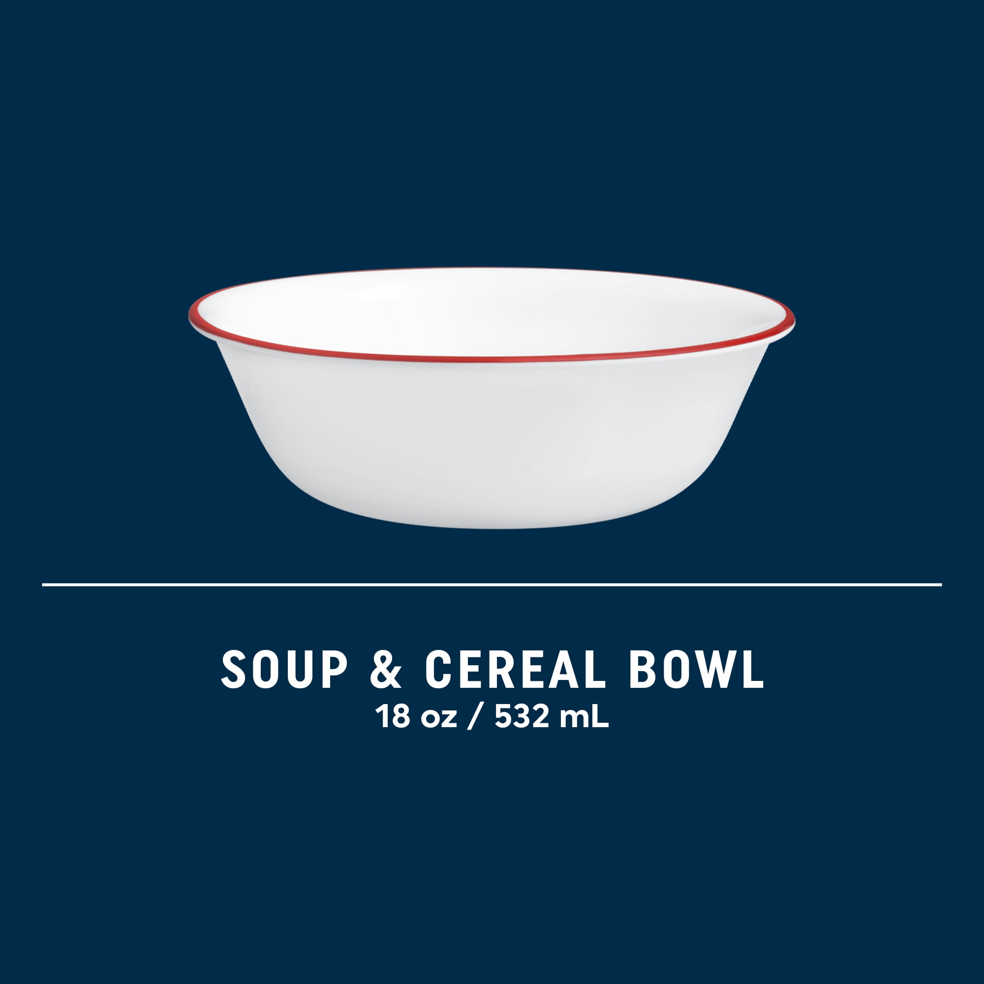 Corelle® Vitrelle® Classic Sadie 18-oz Soup/Cereal Bowl, Corelle bowl Sadie