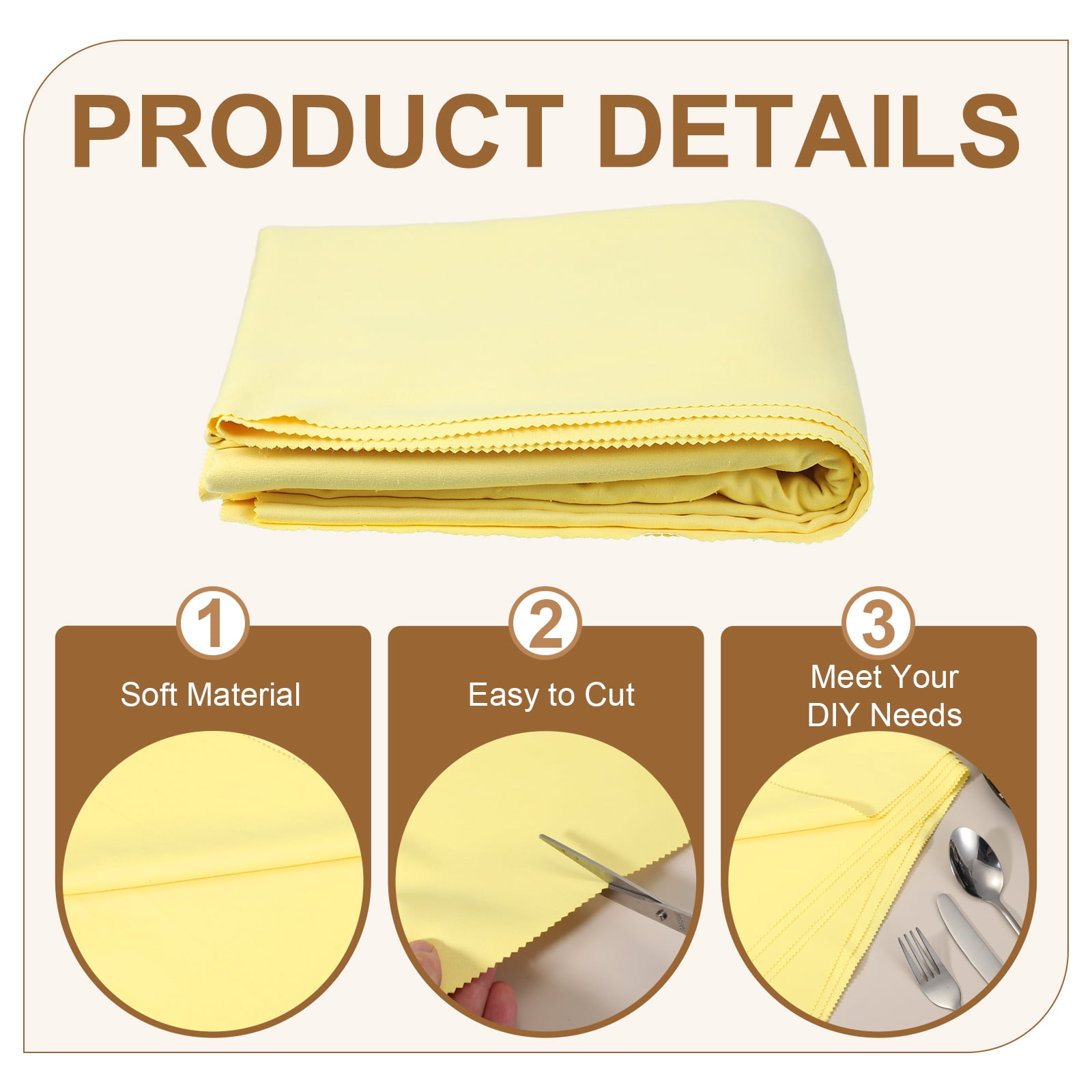 Uxcell 2Pcs Anti-Tarnish Silver Cloth, 6.6 x 3.3 ft Polishing Cloth, Yellow