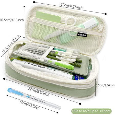 47PCS Aesthetic School Supplies in Big Capacity Pen Case, Cute Pastel  Mechanical