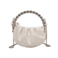 thumbnail image 2 of Purses for Women, Rhinestone Cloud Pleated Evening Bag, White, 2 of 7