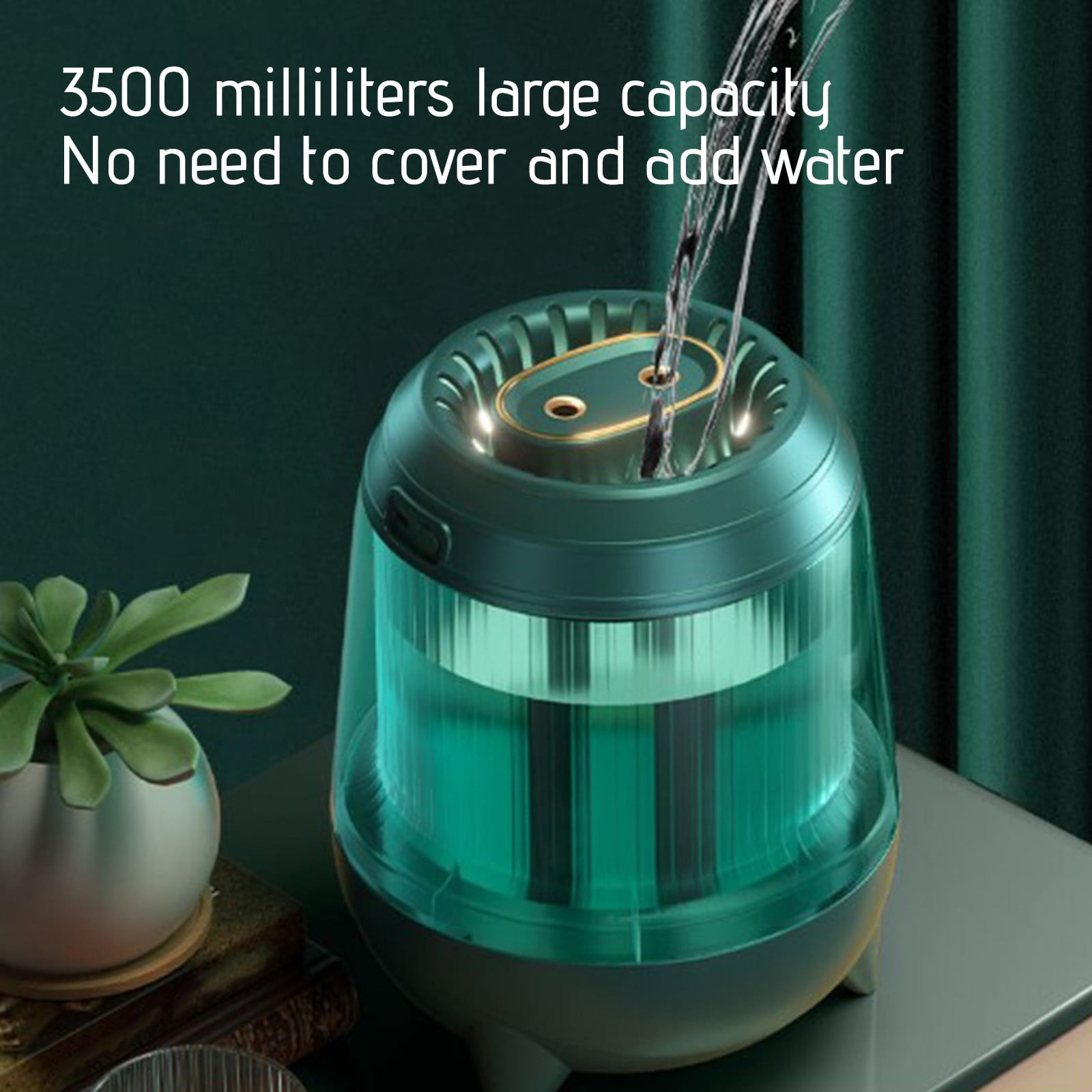 Inerposs Large Capacity Humidifier, USB Humidifier for Bedroom, Adjustable Mist Control Humidifier, Cool Mist Technology, Aroma Diffuser for Home and Office
