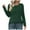 Green, variant on Fmbrln Womens Long Sleeve Shirts Fashion Casual Solid Color Tops Crew Neck Blouse Loose Comfy T-shirts Black 2XL
