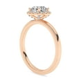 thumbnail image 4 of AFFY Solitaire Halo Engagement Rings For Women, 1.20 Carat (ctw) Round Lab Created Moissanite Promise Ring For Her In 10k Solid Rose Gold | VVS1 Quality Ring Size-9, 4 of 5