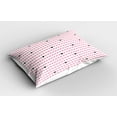 thumbnail image 2 of Ambesonne Vintage Valentine Pillow Sham 2 Pack, Symmetry, 26"x20", Charcoal Grey Pink, 2 of 3