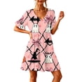 thumbnail image 2 of SELONE Halloween Pajamas Women Nightgown Plus Size Short Sleeve Dress Hat Pumpkin Ruffle Dress Gift for Wife Nightshirts, 2 of 5