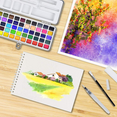 thumbnail image 3 of ASOVNXF Watercolor Paint Set, 50 Vivid Colors,Water Colors Paint Adult Set with Carrying Case, Palette and Accessories, Art Supplies for adults, Artists, Amateur Hobbyists and Painting Lovers, 3 of 8