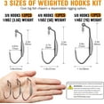 thumbnail image 4 of Dovesun 12PCS Weighted Swimbait Hooks Weighted Fishing Hooks Saltwater Freshwater Worm Weedless Hooks for Bass Fishing 3/0 4/0 5/0, 4 of 6