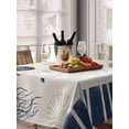 thumbnail image 6 of Navy Blue Coastal Table Cloth, Ocean Nautical Starfish Coral Striped Waterproof Tablecloth for Rectangle Tables, Reusable Washable Fabric Table Cover for Restaurant Kitchen Dining Tables 52"x70", 6 of 6