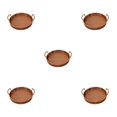 thumbnail image 1 of Bewildely Bandeja tejida, ligero para pan y fruta, cesta portátil para almacenamiento de aperitivos para sala de estar, hogar, marrón, Type2 NO2, 1 of 6