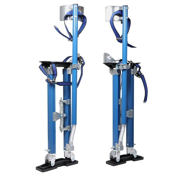 ALL-CARB Aluminum Stilts 24-40 Inch Adjustable Drywall Stilts for Picture and Cleaning in High Places Blue