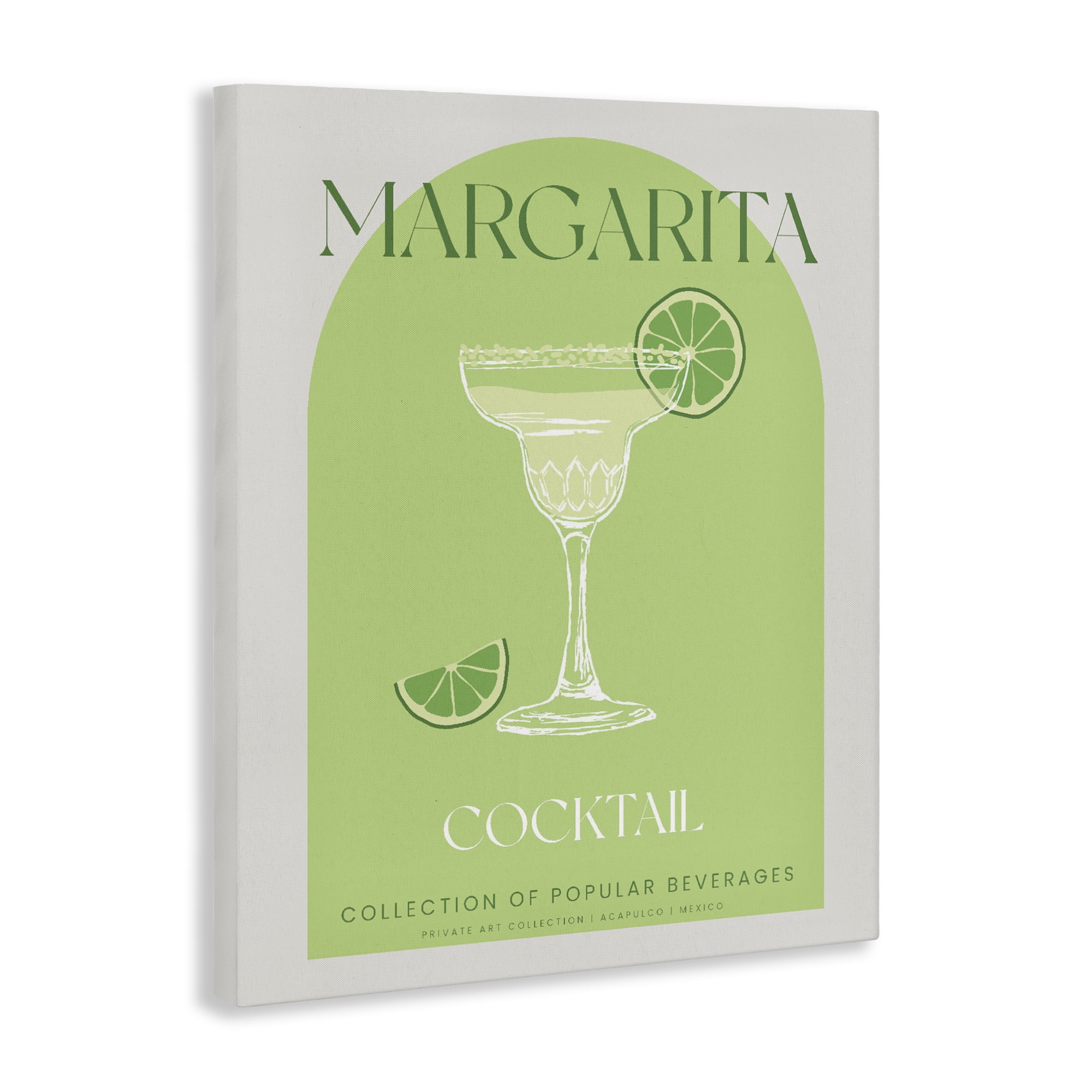 Stylish Retro Margarita Canvas Wall Art, design by Lil' Rue