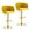 Mustard, variant on Homefun Velvet Bar Stools Set of 2,Modern Height Adjustable Swivel Barstools Counter Chairs with High Back & Gold Metal Base