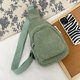 thumbnail image 5 of Bolsa de hombro casual Bolsa de pecho de mujer de pana de color sólido para el trabajo (verde retro) Tmvgtek Para Estrenar, 5 of 8
