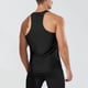 thumbnail image 5 of Camiseta sin mangas con cuello en V para hombre, color liso, informal, de verano, para fitness, sin mangas, para hacer ejercicio, correr, entrenar, chaleco transpirable de poliéster para hombre., 5 of 9