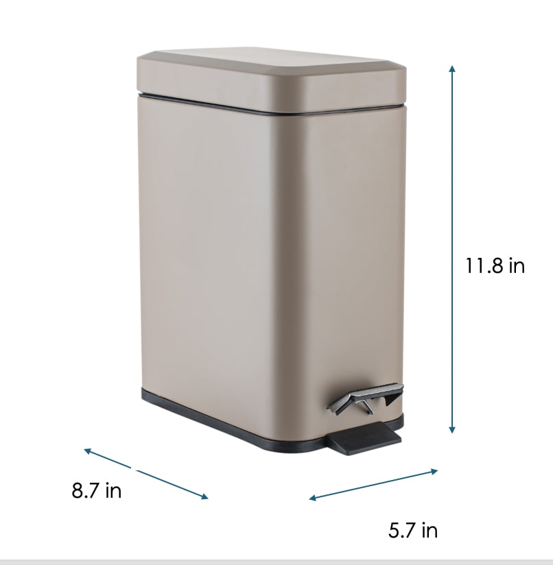 Poubelle à pédale en acier Mainstays 5L