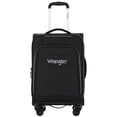 thumbnail image 2 of Wrangler 20-inch Soft-Side Expandable Rolling Carry-on with 8-Wheel System, Black, 2 of 9