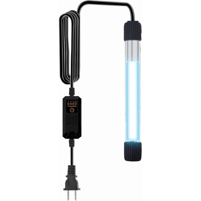 Fish Tank Filter with U V Light & Timer (/ Hours) for Water Cleaning Aquarium Filter with Aeration Turtle Tank Filter with PreFilter Sponge for Tanks Gallon