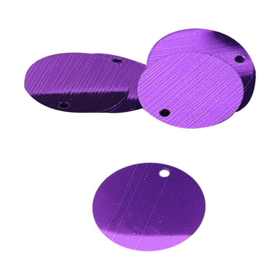 Sequins, Purple Iridescent Laser Silver Back Single Hole Sequins, 0.4inch 10g Pack, DIY Belly Dance Costume Crafting Material