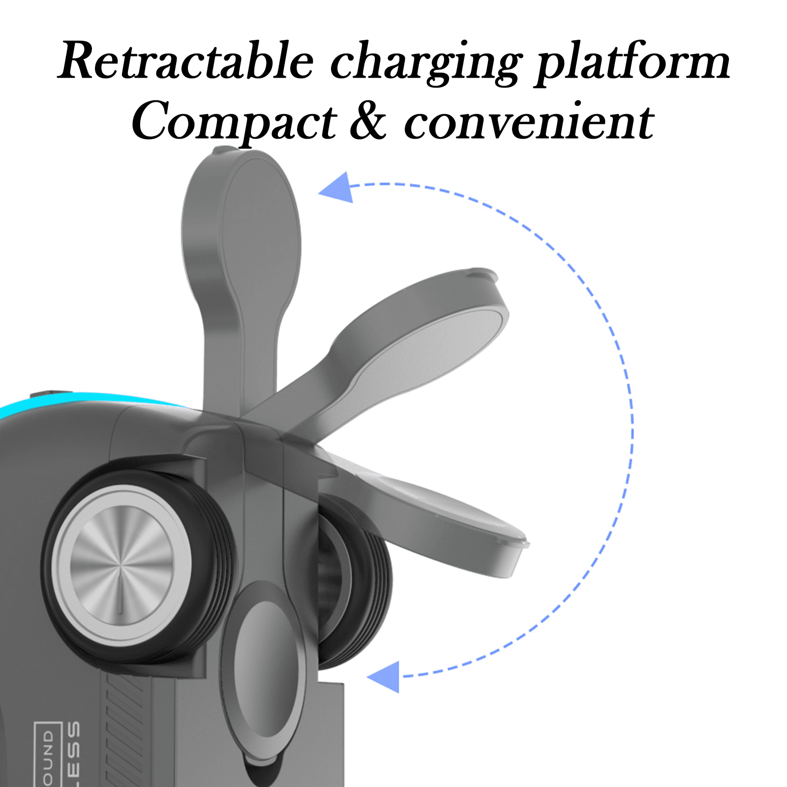 4 in 1 Wireless Charging Station Bluetooth Speaker, Charging Dock for Apple Devices, Charger Stand for iPhone 16 15 14 13 12 11 Pro Max for Apple Watch & AirPods